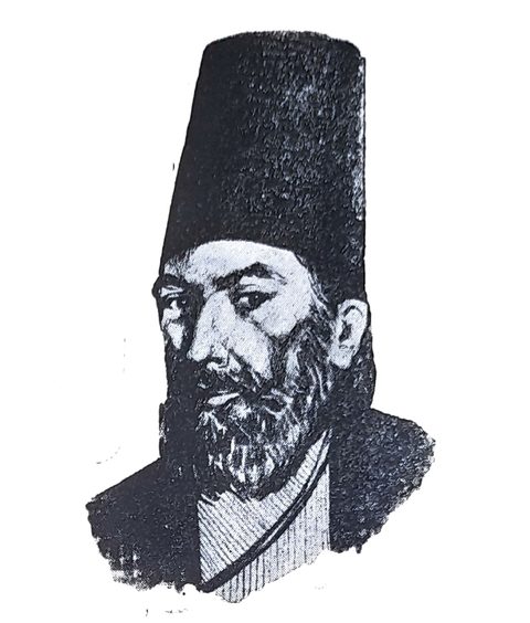 Portrait imaginé d'Omar Khayyam, illustration moderne.
