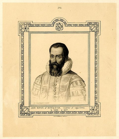 Portrait gravé de John Napier de Merchiston.